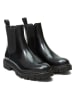 British Passport Leder-Chelsea-Boots in Schwarz