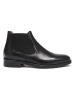British Passport Leder-Chelsea-Boots in Schwarz
