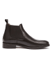 British Passport Leder-Chelsea-Boots in Braun