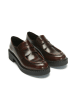 British Passport Leren mocassins bordeaux