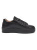 British Passport Leder-Sneakers in Schwarz