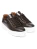 British Passport Leder-Sneakers in Braun