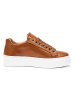 British Passport Leder-Sneakers in Hellbraun