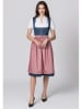 Stockerpoint Dirndl "Roseline" donkerblauw/oudroze
