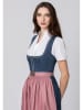 Stockerpoint Dirndl "Roseline" donkerblauw/oudroze
