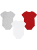 Converse 3er-Set: Bodys in Grau/ Weiß/ Rot