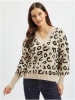 orsay Pullover in Beige/ Schwarz