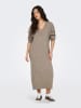 ONLY Strickkleid in Hellbraun