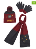Harry Potter 3-delige winteraccessoiresset "Harry Potter" bordeaux/zwart