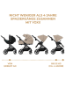 Kinderkraft 2in1-Kinderwagen "Yoxi" in Beige