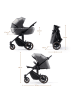 Kinderkraft 3in1-Kombikinderwagen "Prime 2" in Grau