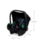 Kinderkraft Kindersitz "Mink Pro i-Size" mit Basisstation in Schwarz - Gruppe 0+