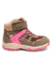 bisgaard Leder-Boots in Pink/ Khaki