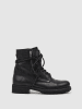 Pepe Jeans FOOTWEAR Skórzane botki "Melting Combat" w kolorze czarnym