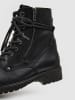 Pepe Jeans FOOTWEAR Skórzane botki "Melting Combat" w kolorze czarnym