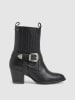 Pepe Jeans FOOTWEAR Leren enkellaarzen "Luna Rock" zwart