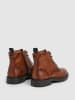 Pepe Jeans FOOTWEAR Leder-Boots "Logan" in Hellbraun