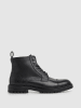 Pepe Jeans FOOTWEAR Leder-Boots "Logan" in Schwarz