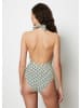 Marc O´Polo Bodywear Badeanzug in Creme/ Dunkelgrün