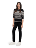 Betty Barclay Pullover in Schwarz/ Creme