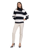 Betty Barclay Rollkragenpullover in Dunkelblau/ Creme