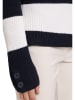 Betty Barclay Rollkragenpullover in Dunkelblau/ Creme