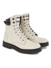 Tommy Hilfiger Shoes Leder-Boots in Creme/ Schwarz