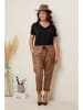 Curvy Lady Kunstleren broek lichtbruin