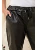Curvy Lady Kunstleren broek zwart