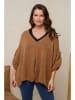 Curvy Lady Cardigan in Hellbraun
