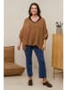 Curvy Lady Cardigan in Hellbraun