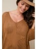 Curvy Lady Pullover in Hellbraun