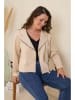 Curvy Lady Kunstlederjacke in Creme