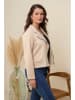Curvy Lady Kunstlederjacke in Creme