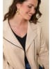 Curvy Lady Kunstlederjacke in Creme