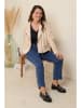 Curvy Lady Kunstlederjacke in Creme