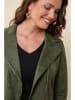 Curvy Lady Kunstlederjacke in Khaki