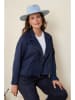 Curvy Lady Kunstlederjacke in Dunkelblau