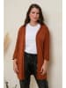 Curvy Lady Cardigan in Hellbraun