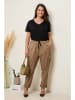 Curvy Lady Cargohose in Taupe
