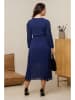 Curvy Lady Plissekleid in Dunkelblau