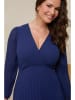 Curvy Lady Plissekleid in Dunkelblau