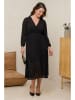 Curvy Lady Plissekleid in Schwarz