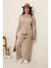 Curvy Lady Pullover in Hellbraun