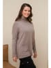 Curvy Lady Rollkragenpullover in Taupe