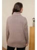 Curvy Lady Rollkragenpullover in Taupe