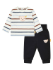 Steiff 2tlg. Outfit in Creme/ Schwarz/ Bunt
