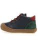Naturino Leder-Sneakers "Romy" in Dunkelgrün/ Dunkelblau/ Rot