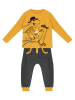 Denokids 2-delige outfit "Cool Dinos" geel/antraciet