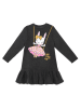 Denokids Jurk "Giitter Rabbit" antraciet